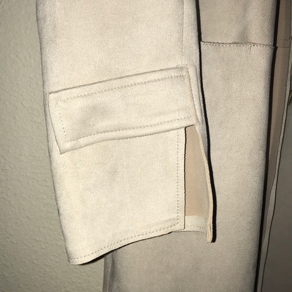 Zara Basic Cream Suede Blazer Style Coat - Picture 5 of 5